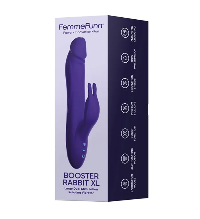 Vibrators Booster Rabbit XL Dark Purple Femme Funn Vibrators Booster Rabbit XL Dark Purple Femme Funn