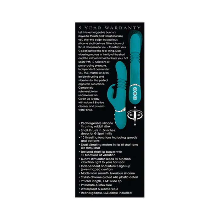 Adam Eve Eves Rechargeable Thrusting Rabbit Green Fairvillacom Female Sex Toys