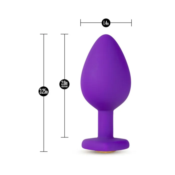Blush Temptasia Bling Plug wGem Medium Purple Fairvillacom Anal