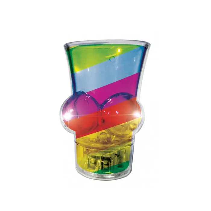 Dildos Fairvillacom Light Up Rainbow Boobie Shot Glass