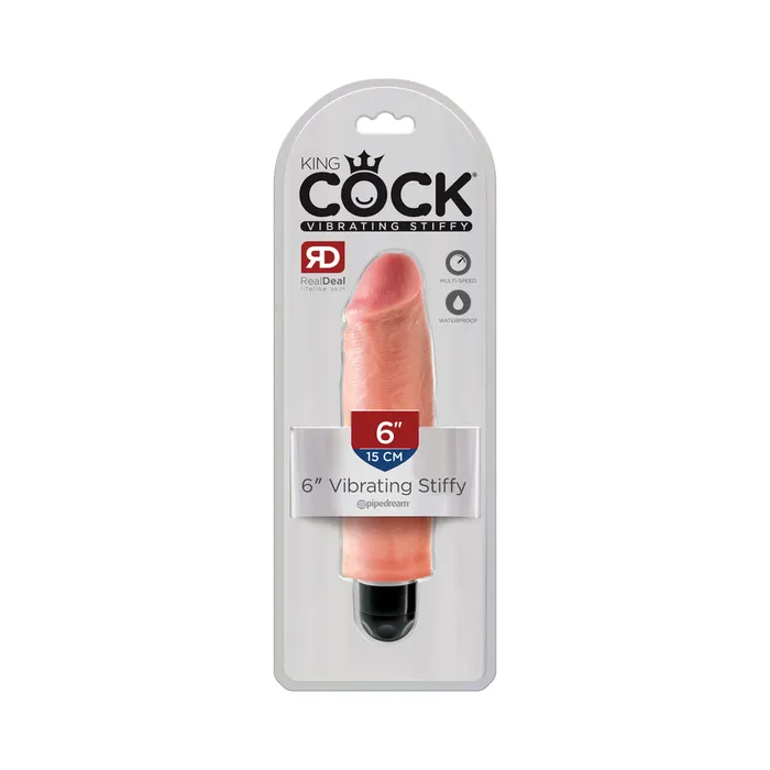 Fairvillacom Dildos King Cock 6 inches Vibrating Stiffy Beige