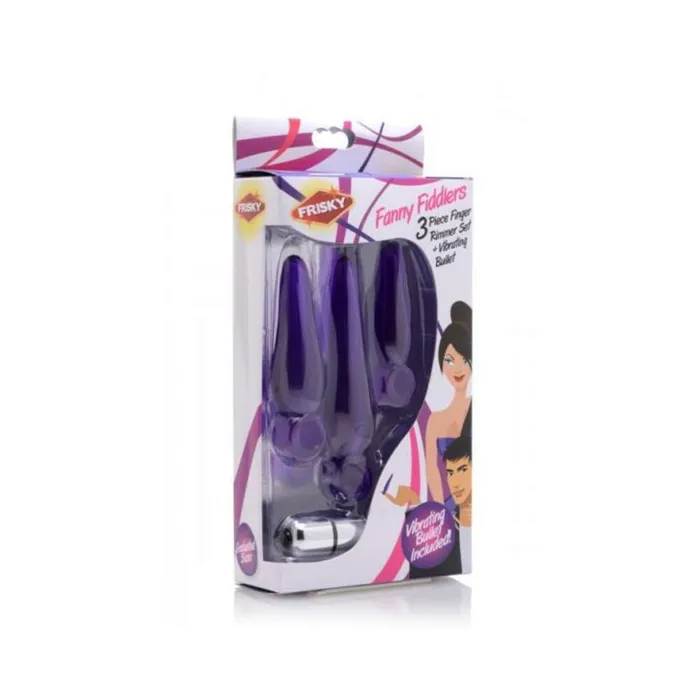 Fairvillacom Female Sex Toys Fanny Fiddlers 3 Piece Finger Rimmer Set With Vibrating Bullet