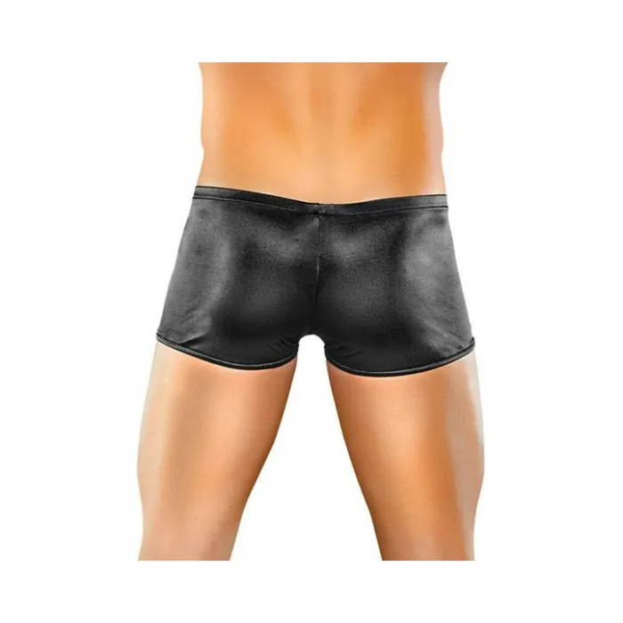 Fairvillacom Male Power Satin Lycra Boxer Shorts Black Medium Anal