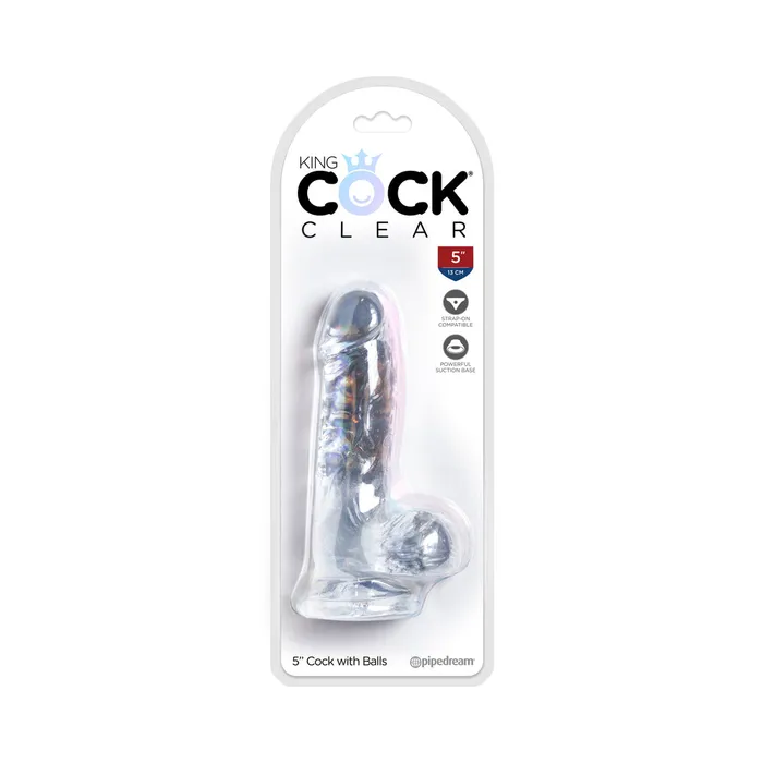 King Cock Clear 5in Cock With Balls Fairvillacom Dildos