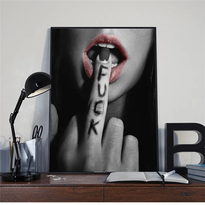 ShhhOb Silent statement in black white Studio photography printed on canvas Female Sex Toys
