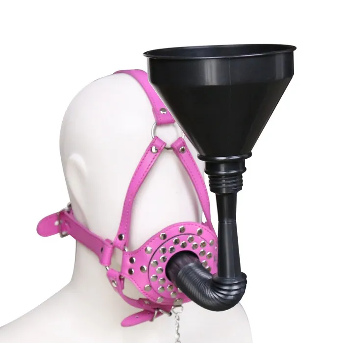Urine funnel gag with harness for watersports 3 colours ShhhOb Female Sex Toys