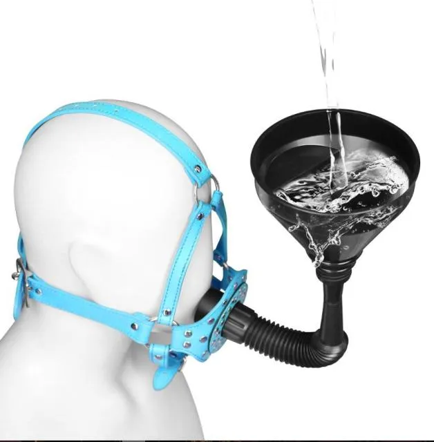 Urine funnel gag with harness for watersports 3 colours ShhhOb Female Sex Toys
