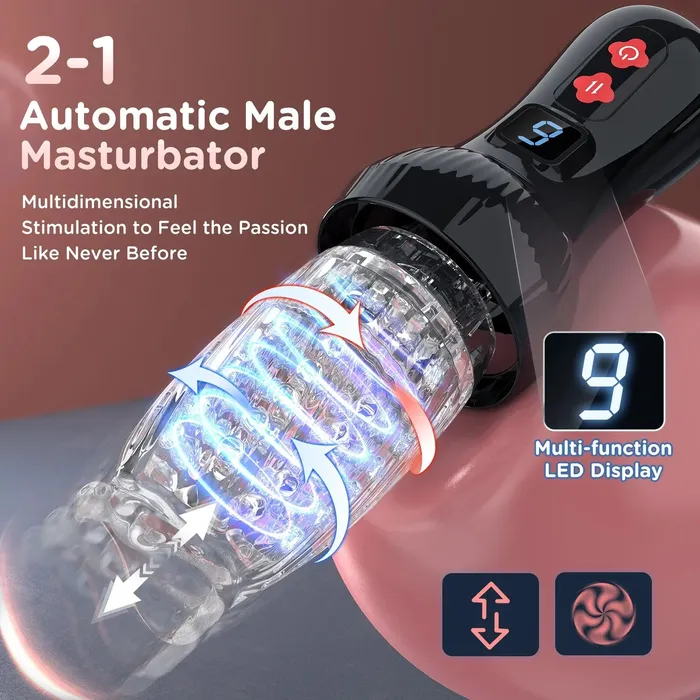 ANGELSX Male Sex Toys Verbesserter 2in1Masturbator mit automatischer Schub und Drehfunktion fr Mnner ANGELSX Male Sex Toys Verbesserter 2in1Masturbator mit automatischer Schub und Drehfunktion fr Mnner