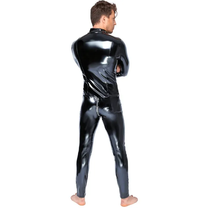 Black Level Anal Black Level Vinyl Jumpsuit With Zip Black Black Level Anal Black Level Vinyl Jumpsuit With Zip Black