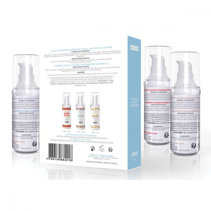 Couples Exsens Lets Travel Warming Massage Oil Kit Exsens
