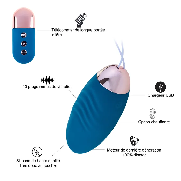HUGBOX Vibrators Rub Huevo Vibrador