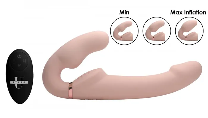 Kinkstasy The ErgoFit Remote Control Inflatable Vibrating Strapon Female Sex Toys