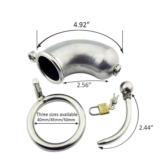 Male Sex Toys Kinkstasy The Ruthless Impaler Chasitity System Stainless Steel Cage Urethral Tube Multiple Sizes