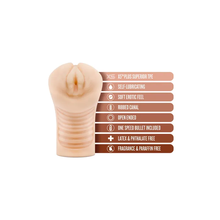 Male Sex Toys M Elite Soft and Wet Annabella Self Lubricating Masturbator Blush Novelties