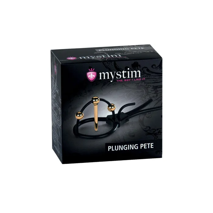 Male Sex Toys Mystim Plunging Pete Corona Strap with Urethral Sound Mystim