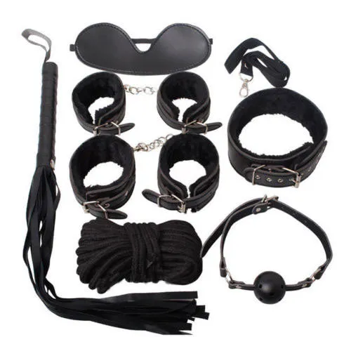 OliviaOcean 7 Piece Bondage Kit Black Couples