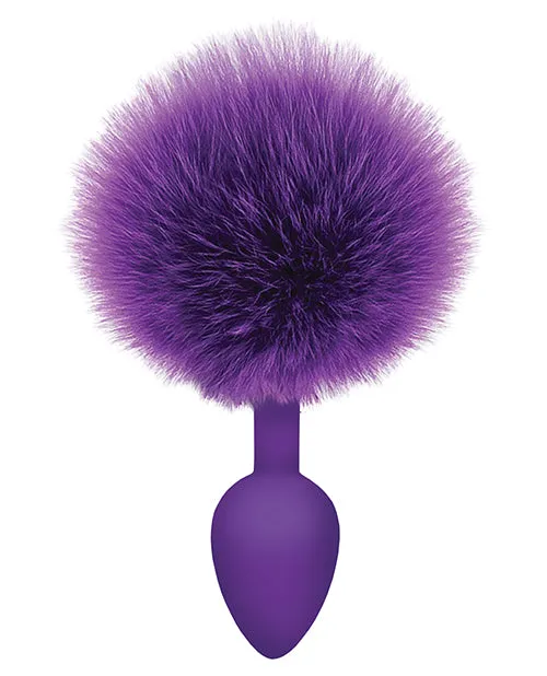 THE 9S COTTONTAILS SILICONE BUNNY TAIL BUTT PLUG PURPLE Willams Tradeing Company Anal